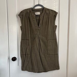Anthropologie Olive Green Tunic Dress